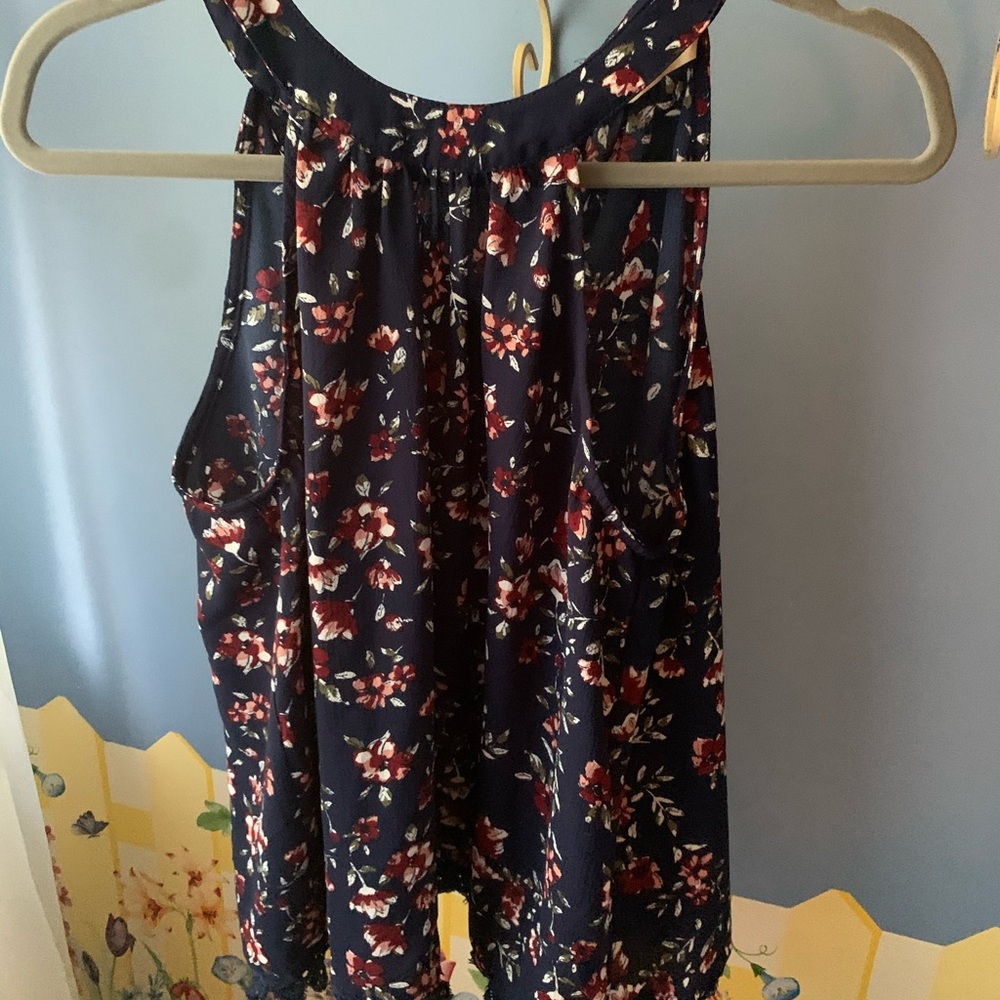 floral flowy tank top